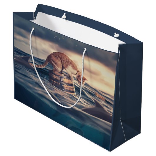 Kat Nap Droom of Nachtmerrie Groot Cadeauzakje (Achterkant Gekanteld)