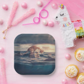 Kat Nap Droom of Nachtmerrie Papieren Bordje (Feest)