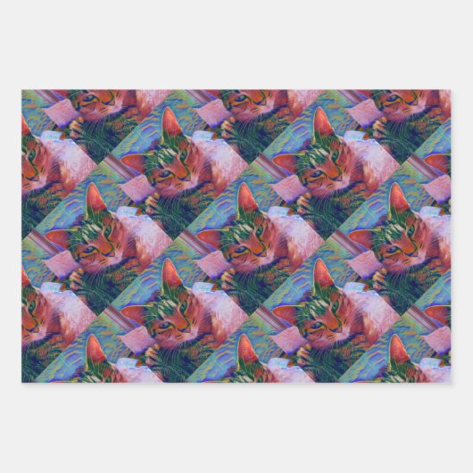 Kat Nap Wrapping Papier Inpakpapier Vel (Voorkant 2)