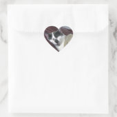 Kat Napping Hart Sticker (Tas)