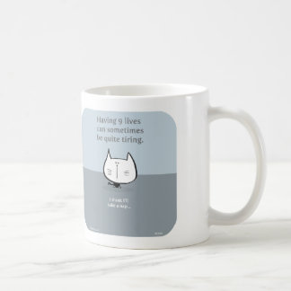 kat, negen levens, negen levens, tiering, dutje, s koffiemok