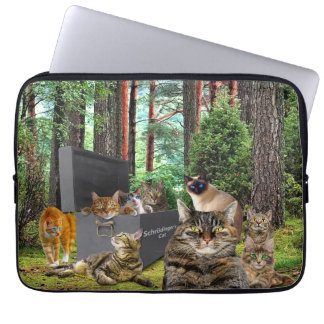 Kat-neopreenlaptophoes van Schrodinger Laptop Sleeve