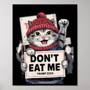 Kat Niet Opeten Voor Trump 2024 Grappige Verkiezin Poster