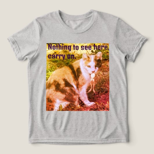 Kat niets te zien hier Tri-Blend shirt (Design voorkant)