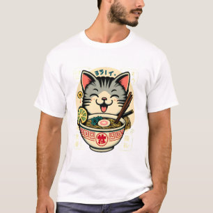 Kat Noodle Japanse Anime ga Kawaii Kat T-shirt