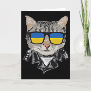 Kat Oekraine Vlag Zonnebril - Coole Oekraïense Kat Kaart