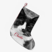 Kat of Dog Aangepaste Feestdagen Kleine Kerstsok (Voorkant (Hangend))
