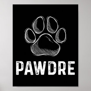 Kat of hond papa vaders dag Mannen pawdre cadeau Poster
