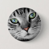 Kat ogen ronde button 5,7 cm (Voorkant)