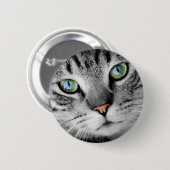 Kat ogen ronde button 5,7 cm (Voorkant /achterkant)