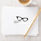  Kat-ogen zwarte glazen Adres Etiket (Insitu)