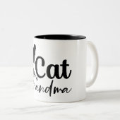 Kat Oma Kitten Pet Lover Tweekleurige Koffiemok (Voorkant rechts)