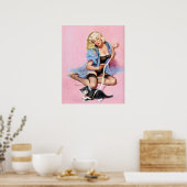 Kat omhoog poster (Keuken)