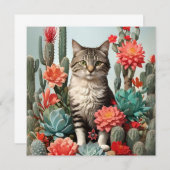 Kat onder de cactussen | Kattenliefhebbers (Voorkant / Achterkant)