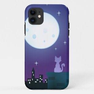 Kat onder het moonlicht iPhone 11 hoesje