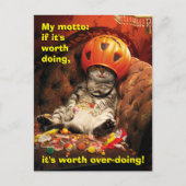 Kat onder snoepbak uitnodiging briefkaart (Voorkant)