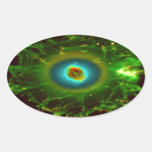 kat-oog-nevel-11167 planetarische mist, ovale sticker