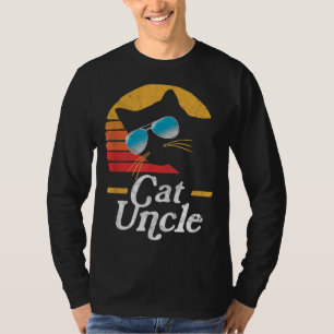 Kat Oom 80s Stijl Kat Retro Zonnebrillen D T-shirt