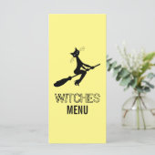 Kat op broomstokpartij menu (Staand voorkant)