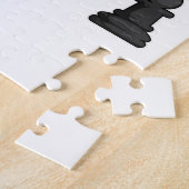 Kat op Chess met Chess-stuk bisschop Legpuzzel (Zijkant)