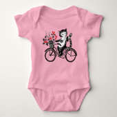 Kat op de fiets Romper (Voorkant)