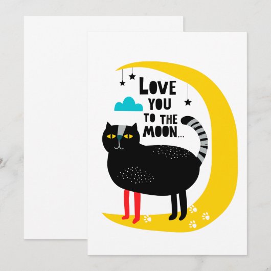 Kat op de maan (Voorkant / Achterkant)