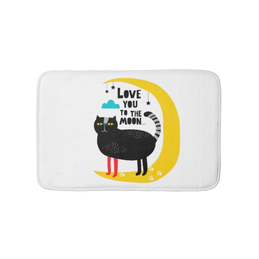 Kat op de maan badmat (Voorkant)