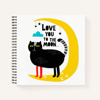 Kat op de maan notitieboek