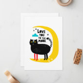 Kat op de maan notitiekaartje (Voorkant / Achterkant in situ)