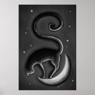 Kat op de maan poster
