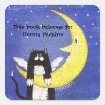 Kat op de Maan Sticker