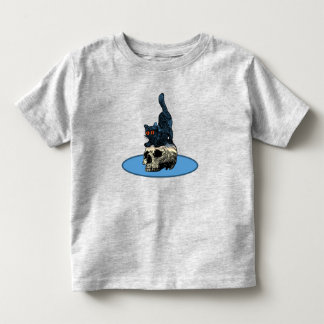 Kat op de Schedel Schattige Baby Jongen Meisje Hal Kinder Shirts