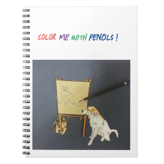 Kat op de schildersezel notitieboek (Voorkant)