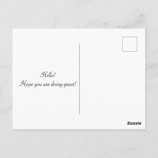 Kat op de vloer briefkaart (Achterkant)