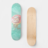 Kat op Donut Pool Float Skateboard (Voorkant)