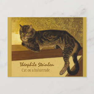 Kat op een balustrade CC0102 Théophile Steinlen Briefkaart