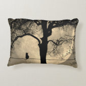 Kat op een draad Volle Maan Accent Kussen (Achterkant)