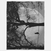 Kat op een draad Volle Maan Fleece Deken (Voorkant)