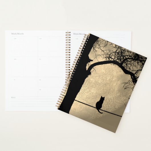 Kat op een draad Volle Maan Planner (Display)