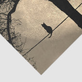 Kat op een draad Volle Maan Tissuepapier (Detail)