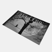 Kat op een draad Volle Maan Welkom Deurmat (Schuin)