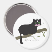 Kat op een filiaal magneet (Voorkant / Achterkant)