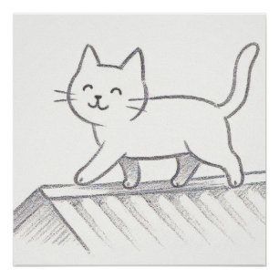 Kat Op Een Heet Blikken Dak Perfect Poster