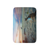 Kat op een strand badmat (Voorkant Verticaal)