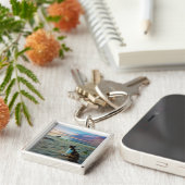 Kat op een strand sleutelhanger (Zijkant)