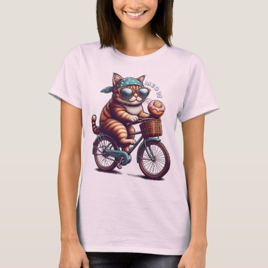Kat op Fiets Classic T-shirt (Voorkant)