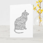 Kat op fietskat kaart (Gele Bloem)