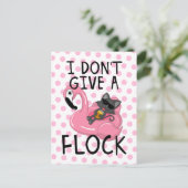 Kat op Flamingo met ananas- en roze pokadots Feestdagenkaart (Staand voorkant)