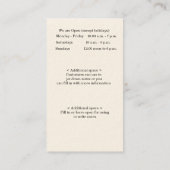 Kat op het Visitekaartje Boeken (Achterkant)