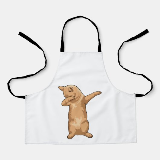 Kat op Hip Hop Dance Dab Schort (Voorkant)